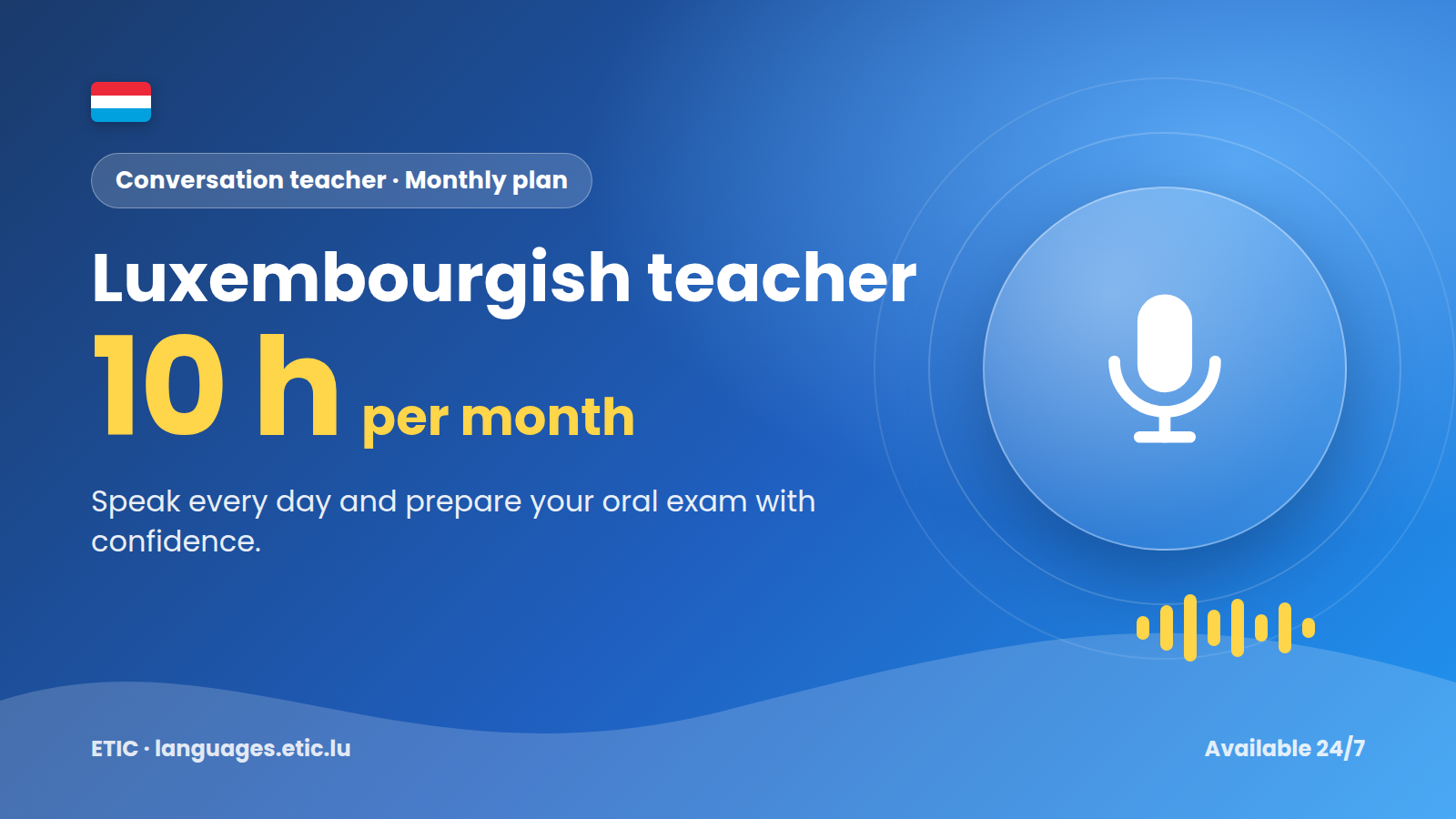 Luxembourgish teacher: 10 h per month